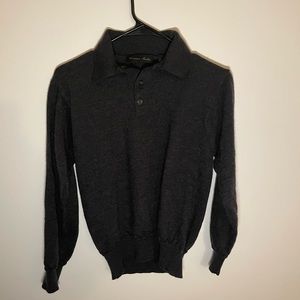 Dark grey cashmere sweater from brand Cortina Italia. A cute thrift shop find!